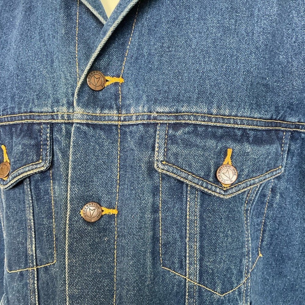 🌵HP🌵 Genuine Vintage Generation One Heavy Denim Trucker Jacket Mens XL - Picture 4 of 9